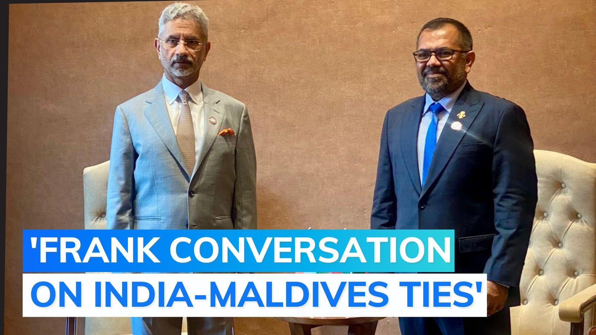 S Jaishankar meets Maldivian counterpart amid diplomatic row