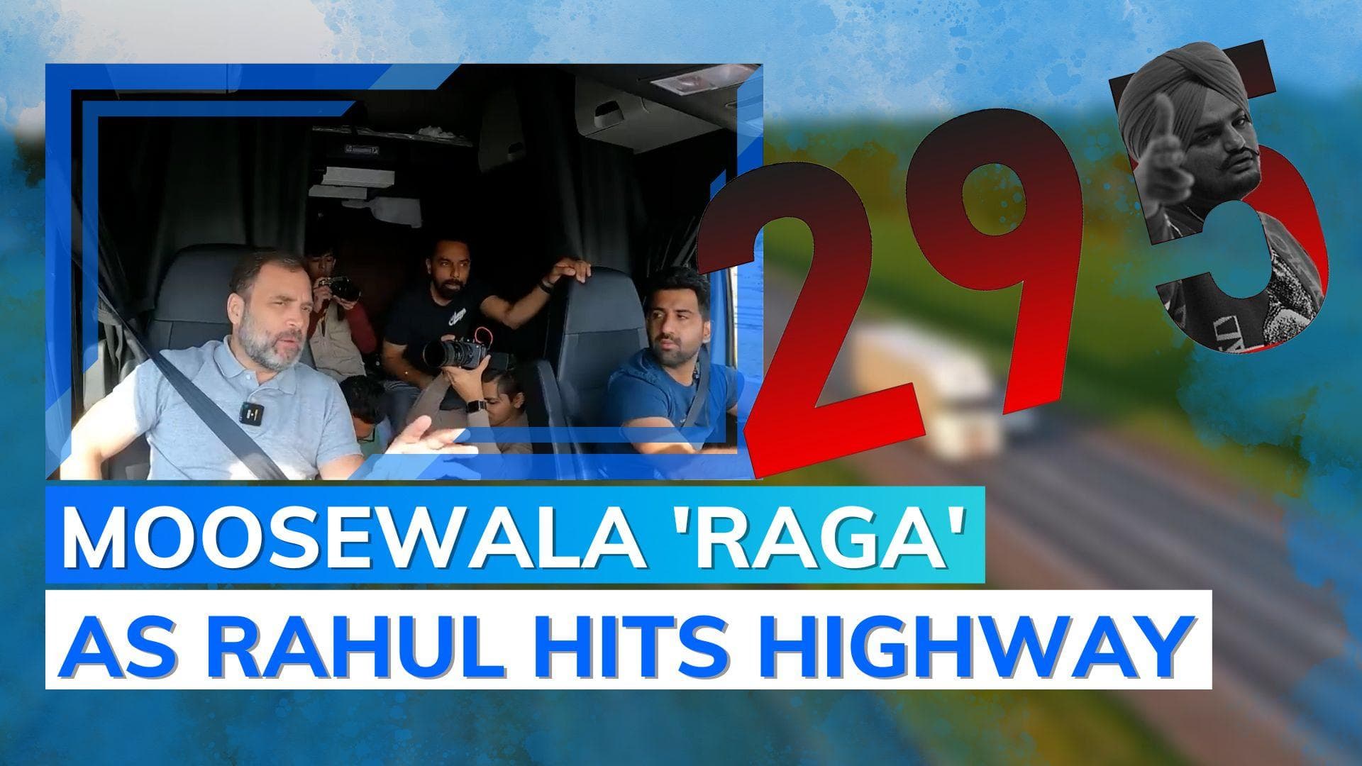Which Moosewala song did Rahul Gandhi request as he rode with US trucker