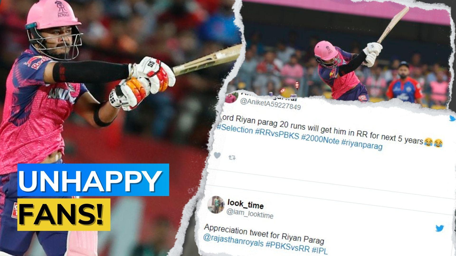 IPL 2023: Riyan Parag's 20-run knock in winning cause fails to impress netizens