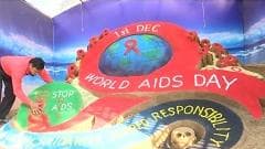 World Aids Day: ओडिशा के सैंड आर्टिस्ट ने दिया रेत पर संदेश