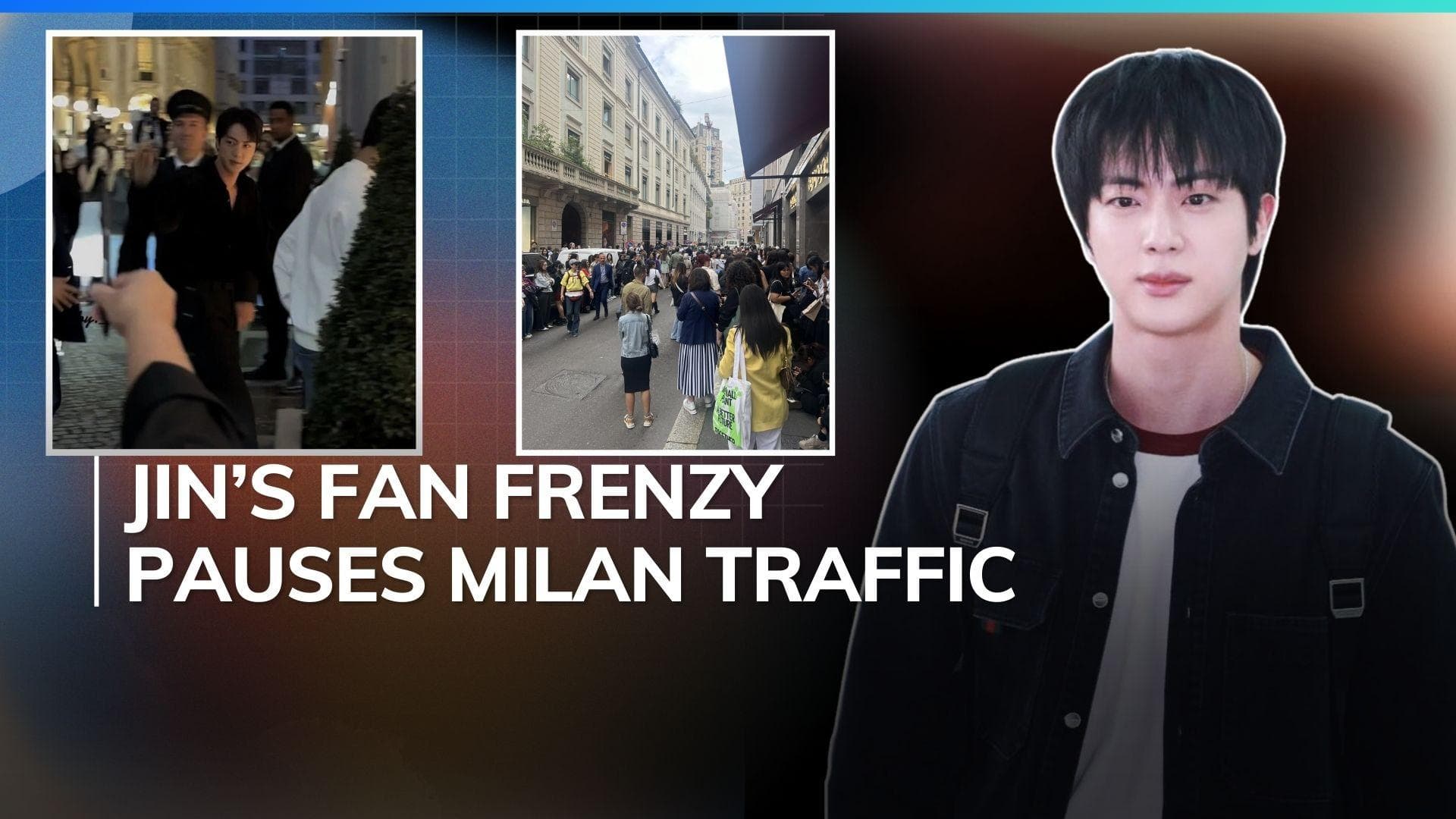 BTS member Jin causes traffic jam in Italy, fans swoon over his good looks 