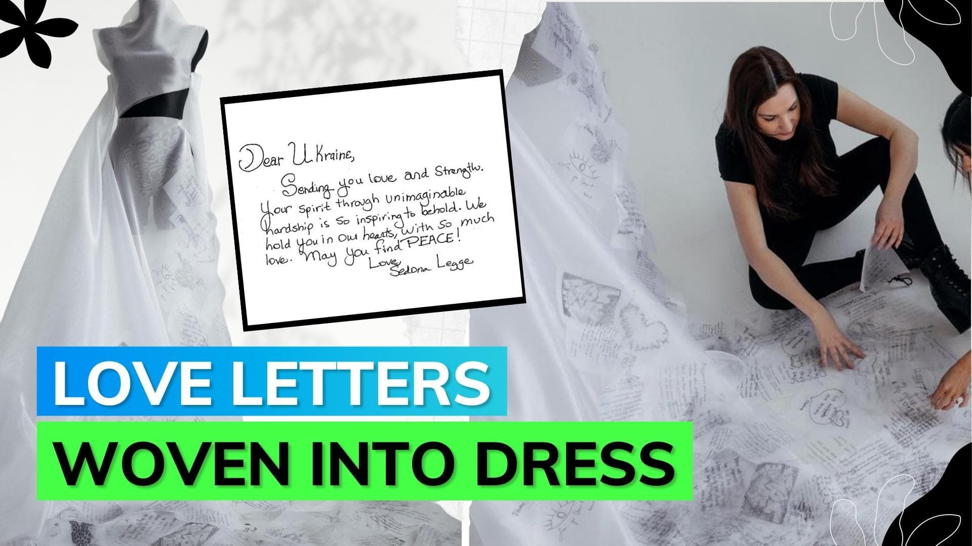 Ukrainian designer creates ‘love letter’ dress to mark first anniversary of Russian invasion