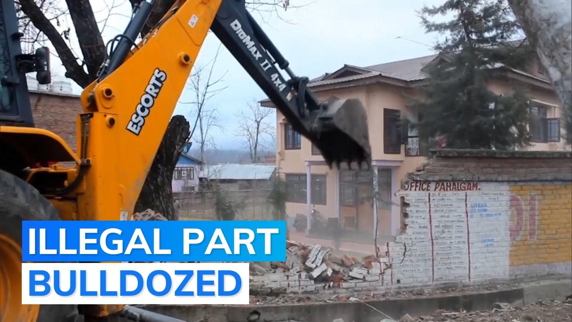 J&K: portion of Hizbul Mujahideen militant's house demolished in Anantnag
