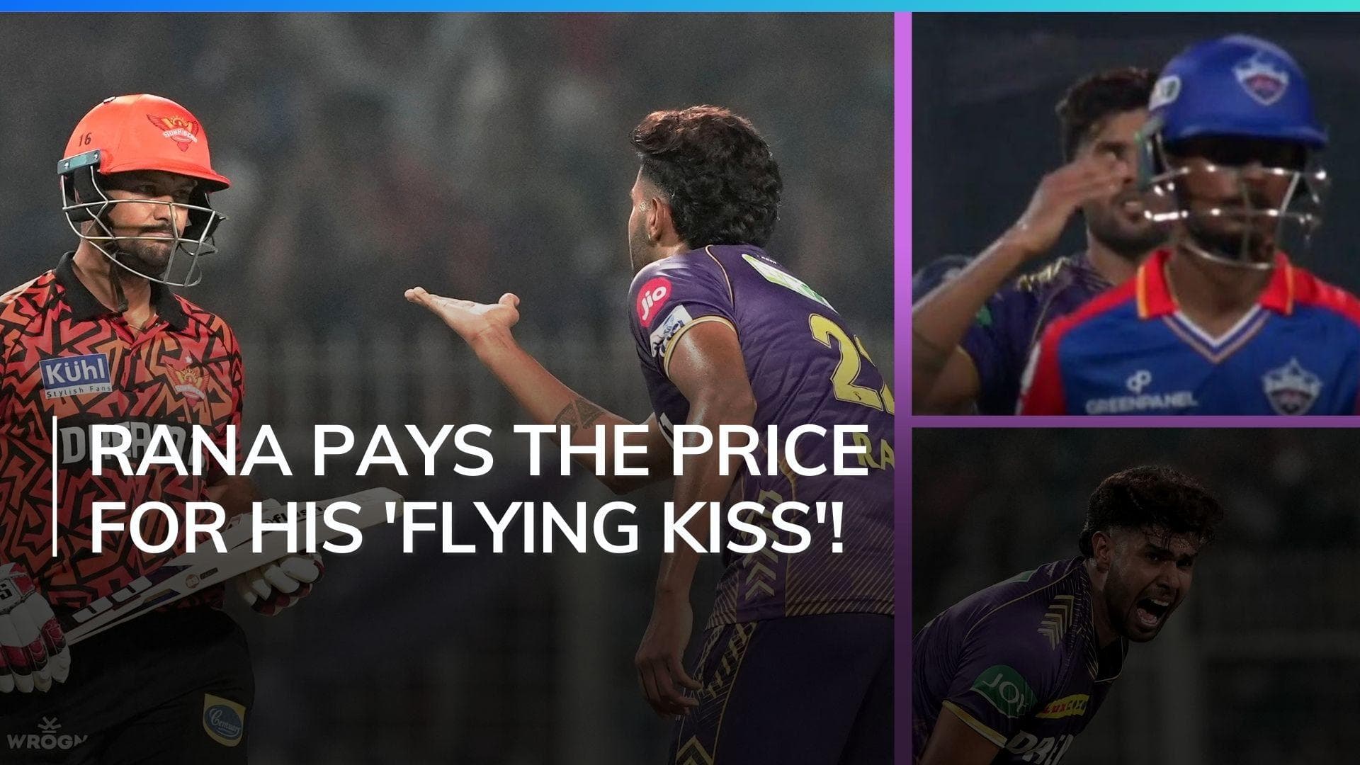 KKR pacer Harshit Rana suspended and fined for breaching code of conduct once again in IPL 2024