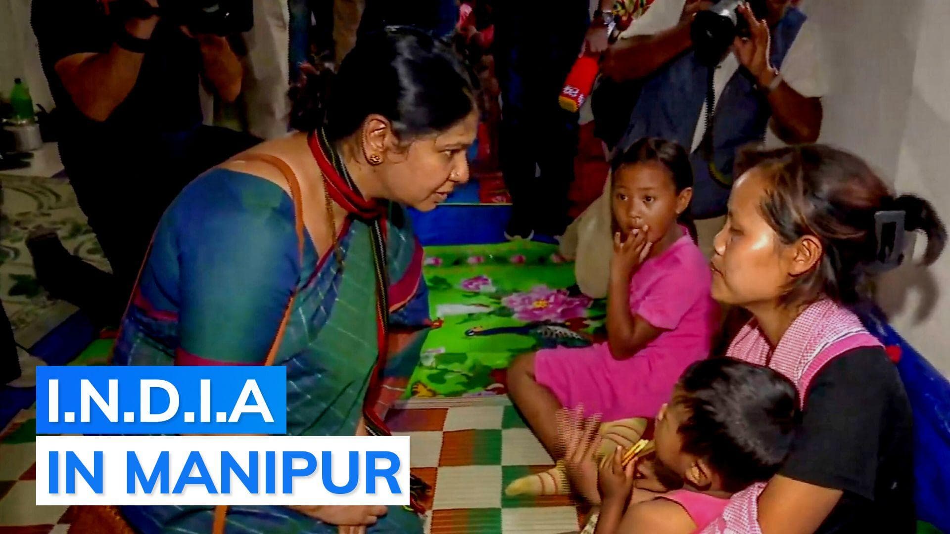 Amid BJP's attack, INDIA alliance MPs visit relief camp in Manipur; slam Centre