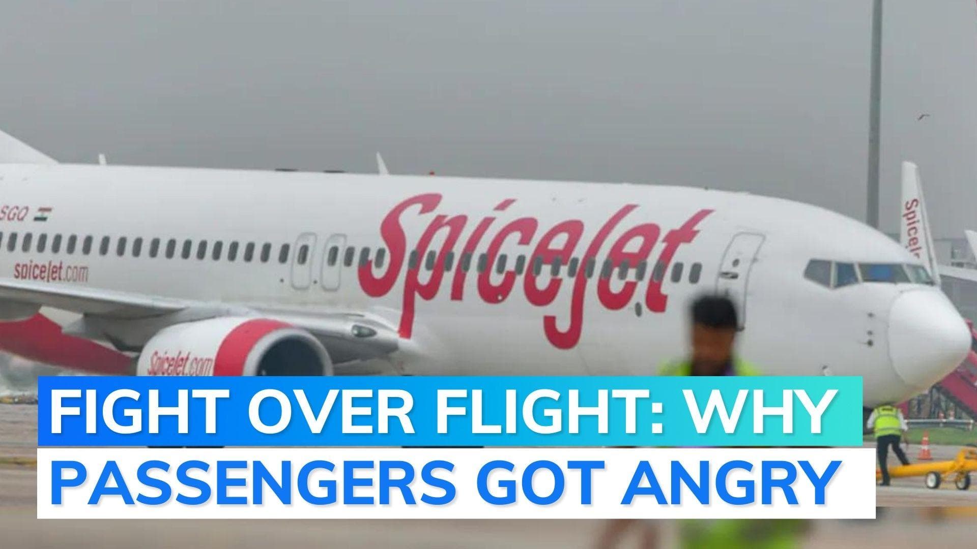 Watch: fight at Delhi airport as passengers, staff face-off over SpiceJet flight's 3-hour delay