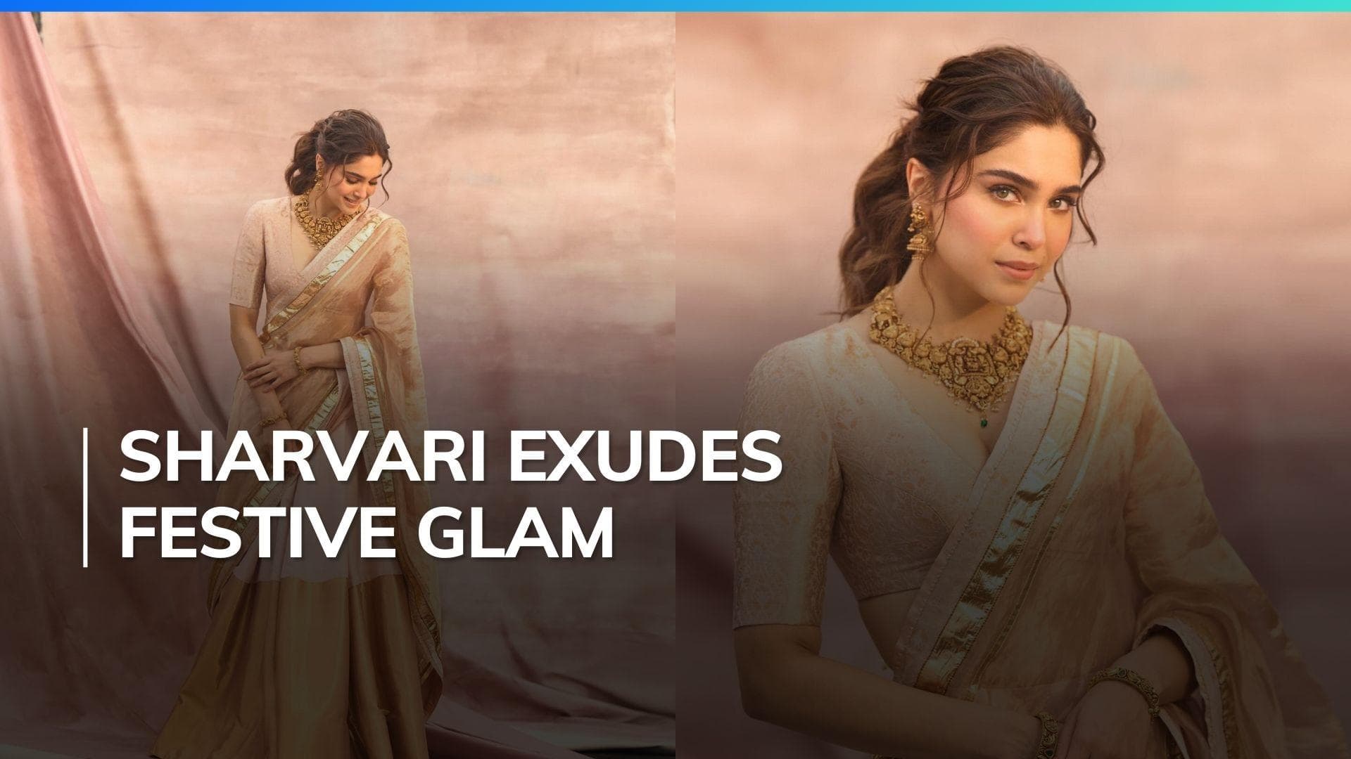 Sharvari's Khadi raw silk and tissue lehenga exudes festive vibe; here's how much it costs