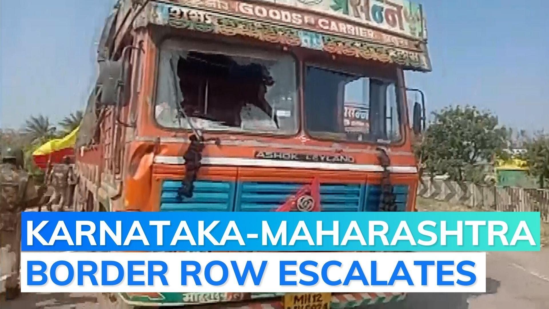 Border row: stones pelted at vehicles with Maharashtra number plate in Karnataka