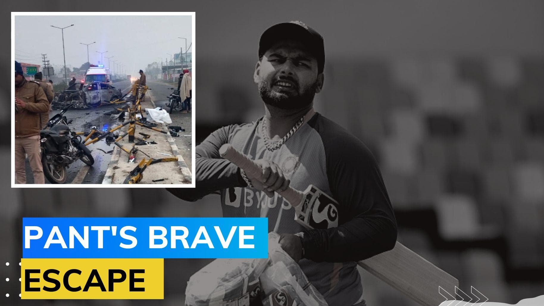 Rishabh Pant broke window to escape burning vehicle: Reports