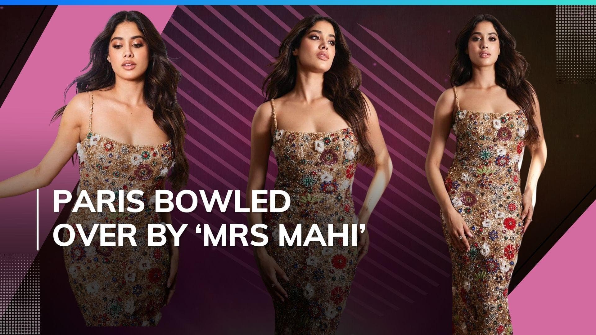 Janhvi Kapoor stuns in a multicolour floral embellishment gown in Paris, take a look
