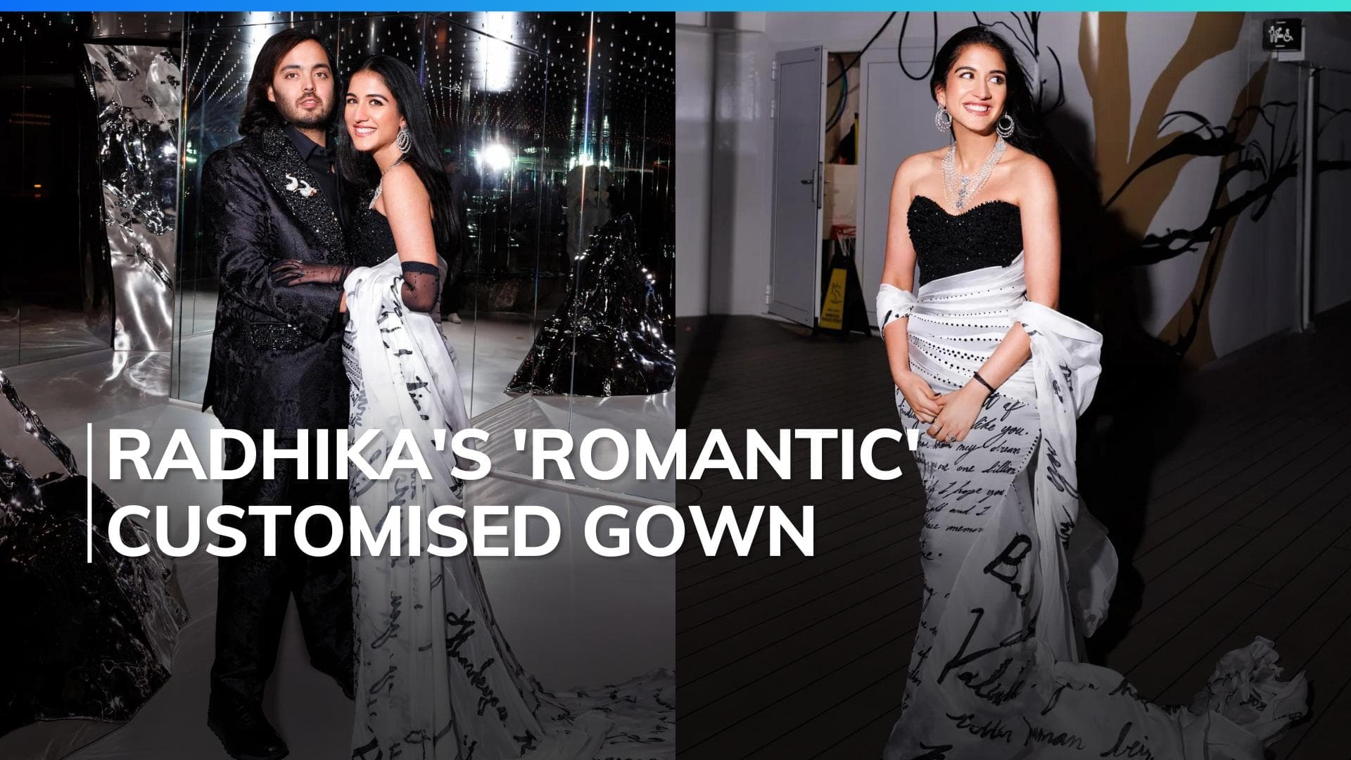 Radhika Merchant stuns in Robert Wun gown printed with Anant Ambani's love letter | See viral pics