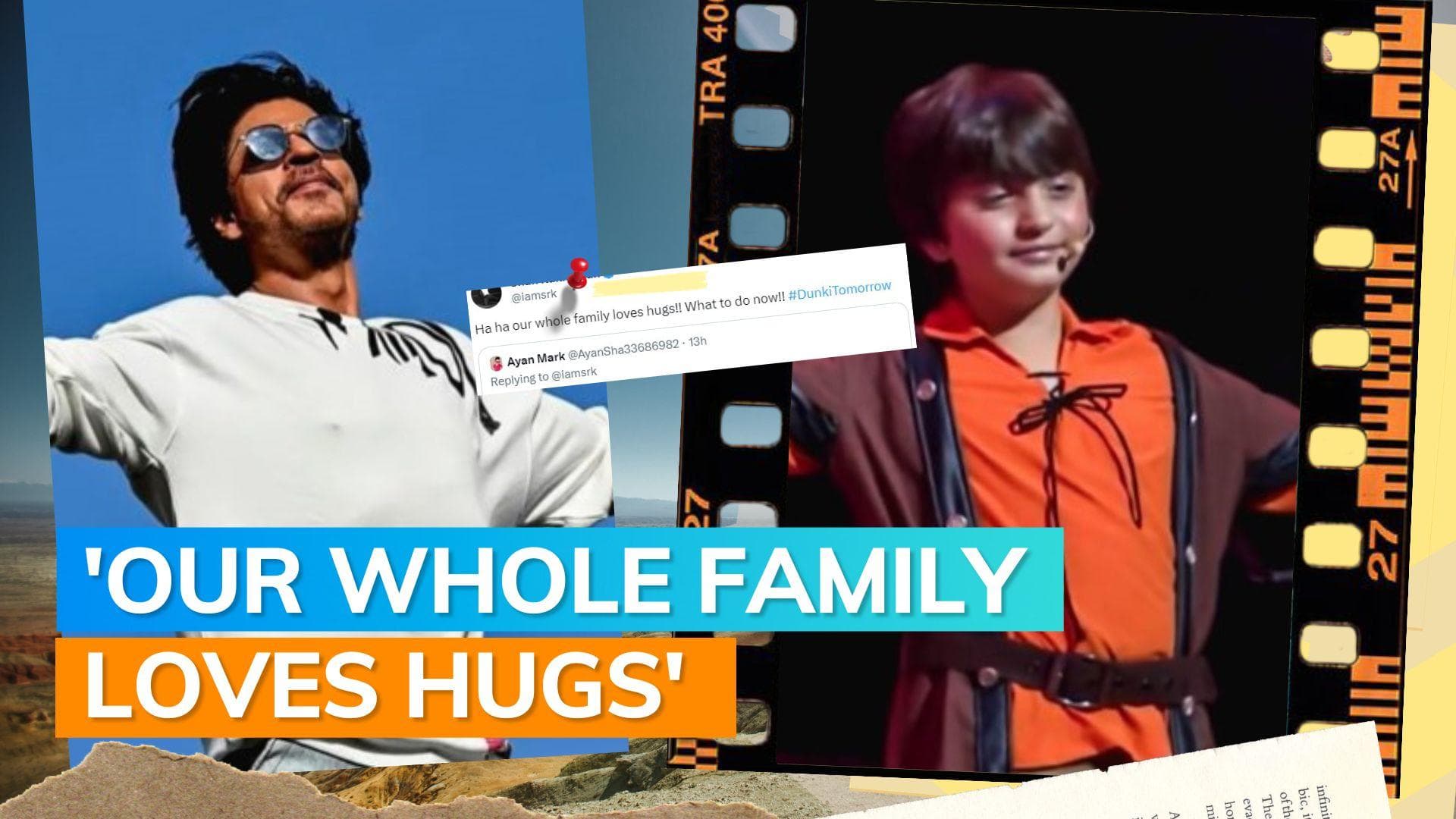 Here's how Shah Rukh Khan reacted to viral pic of AbRam copying his signature open-arm pose