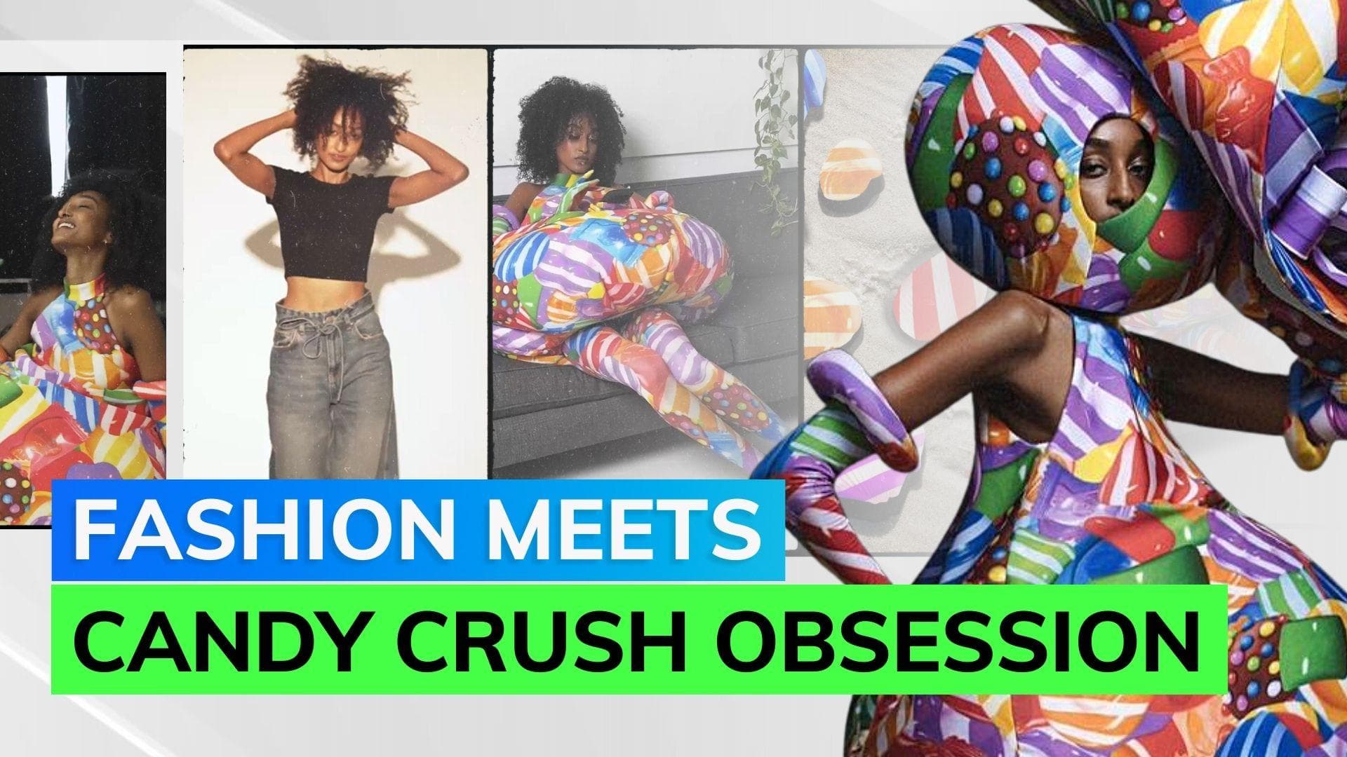 Candy Crush beanbag dress: Fashion designer launches dress with wearable seat; have a look