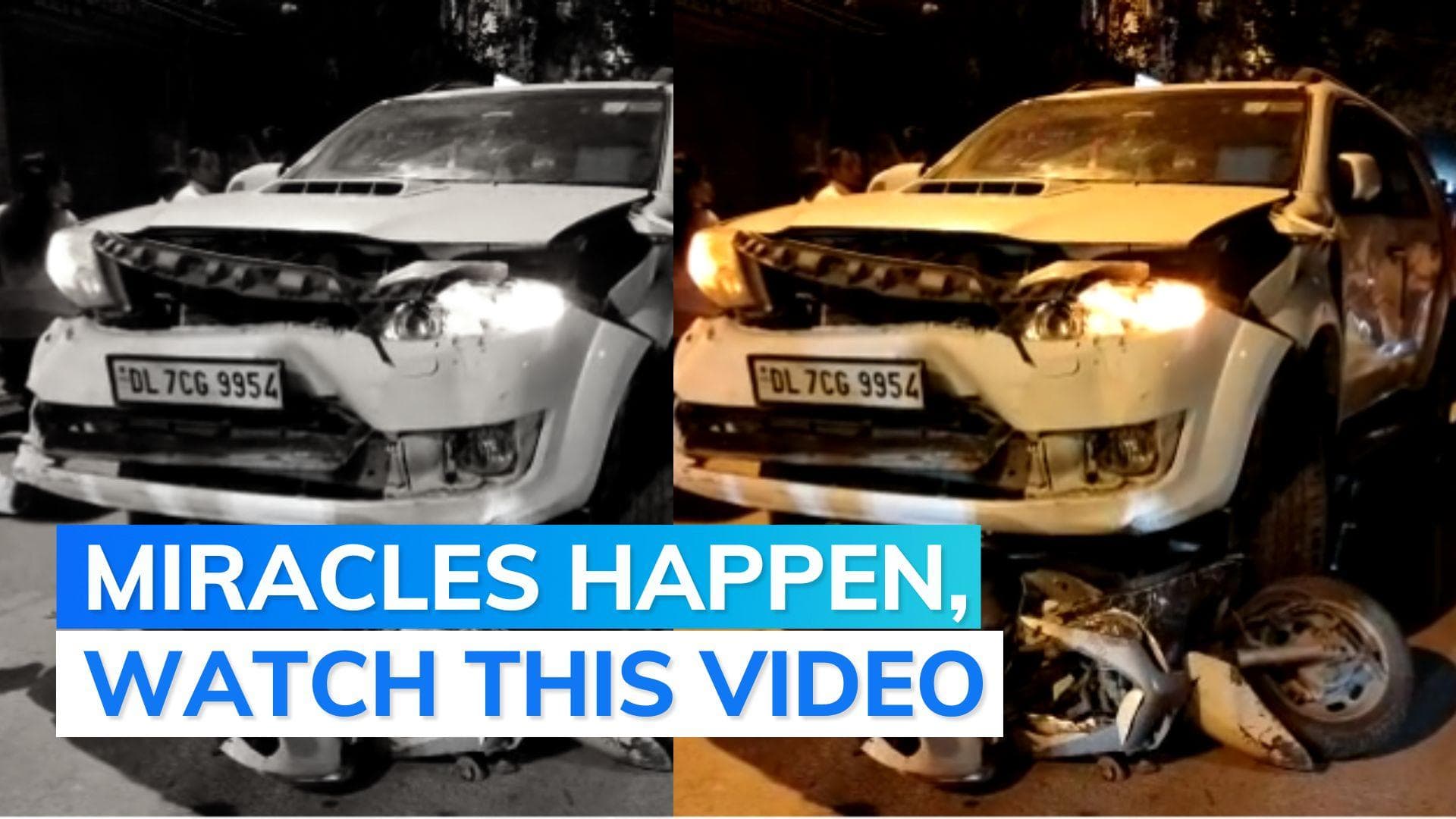 Video: SUV rams into biker, drags him along before hitting standing cars in Delhi
