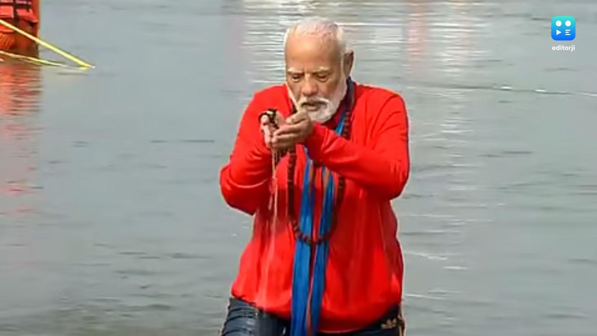 PM Modi takes holy dip at Triveni Sangam during Maha Kumbh 2025