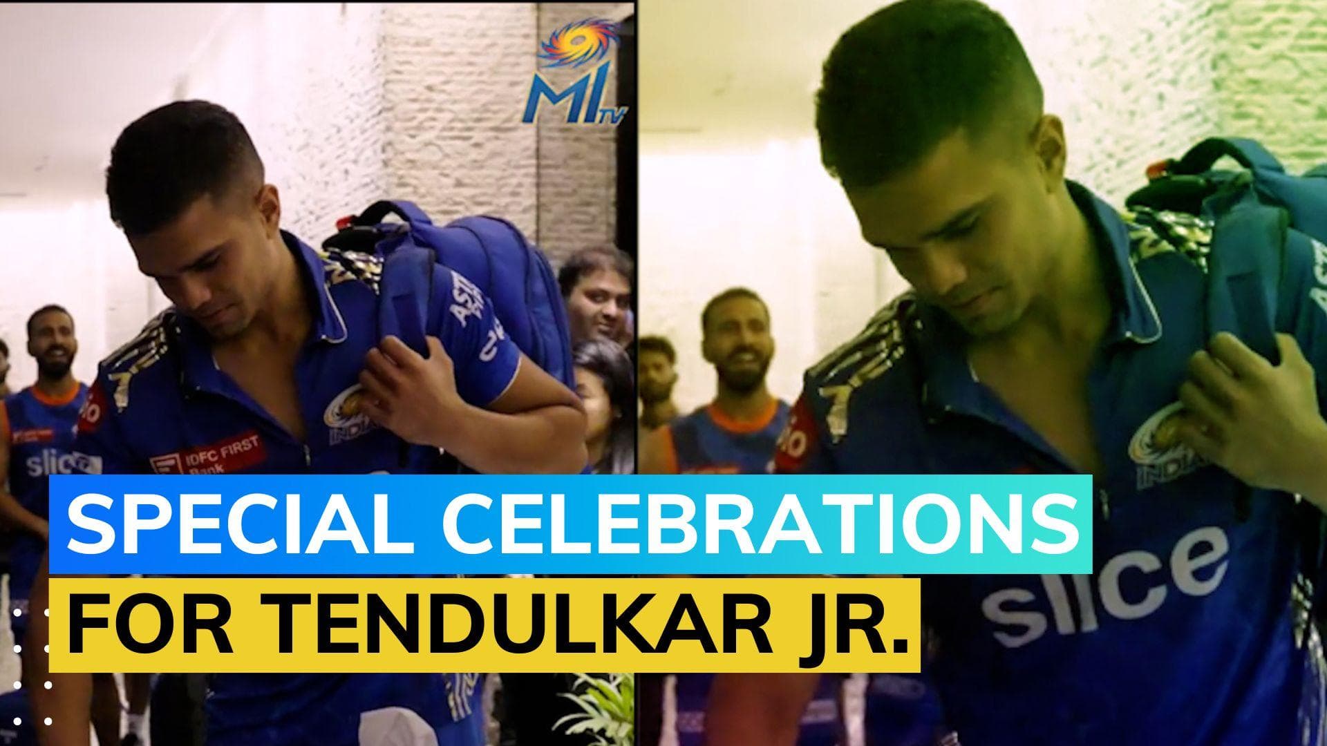 Watch how Arjun Tendulkar celebrated his maiden IPL wicket with Mumbai Indians