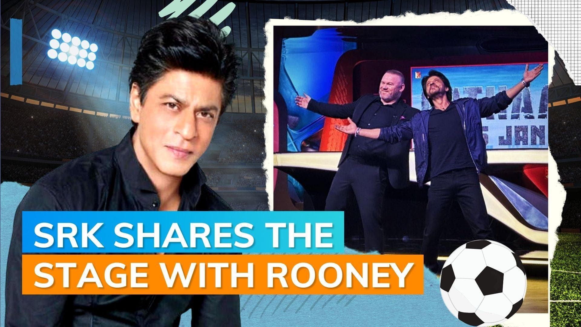Shah Rukh Khan equates 'Pathaan' to Wayne Rooney, strikes the iconic DDLJ pose with him