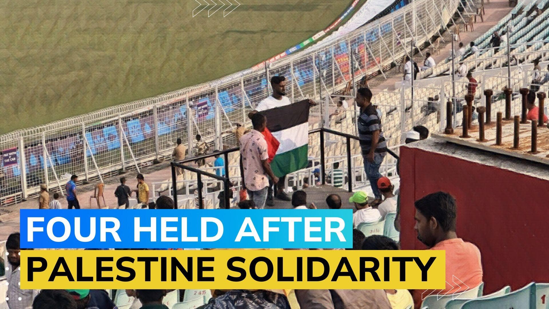 Palestine flag flashed during Bangladesh vs Pakistan at Eden Gardens | Cricket World Cup