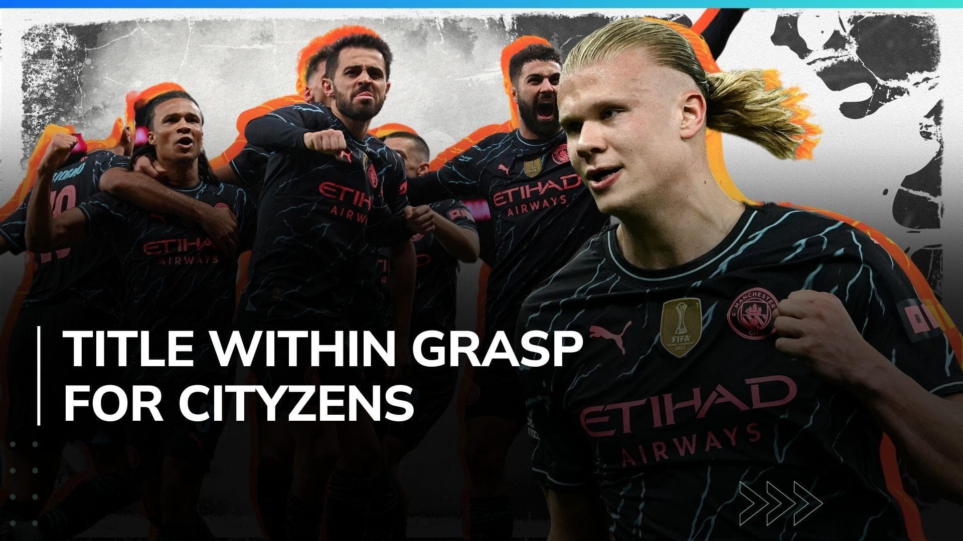 EPL: Manchester City one win away from historic title after Erling Haaland's double strike takes them top