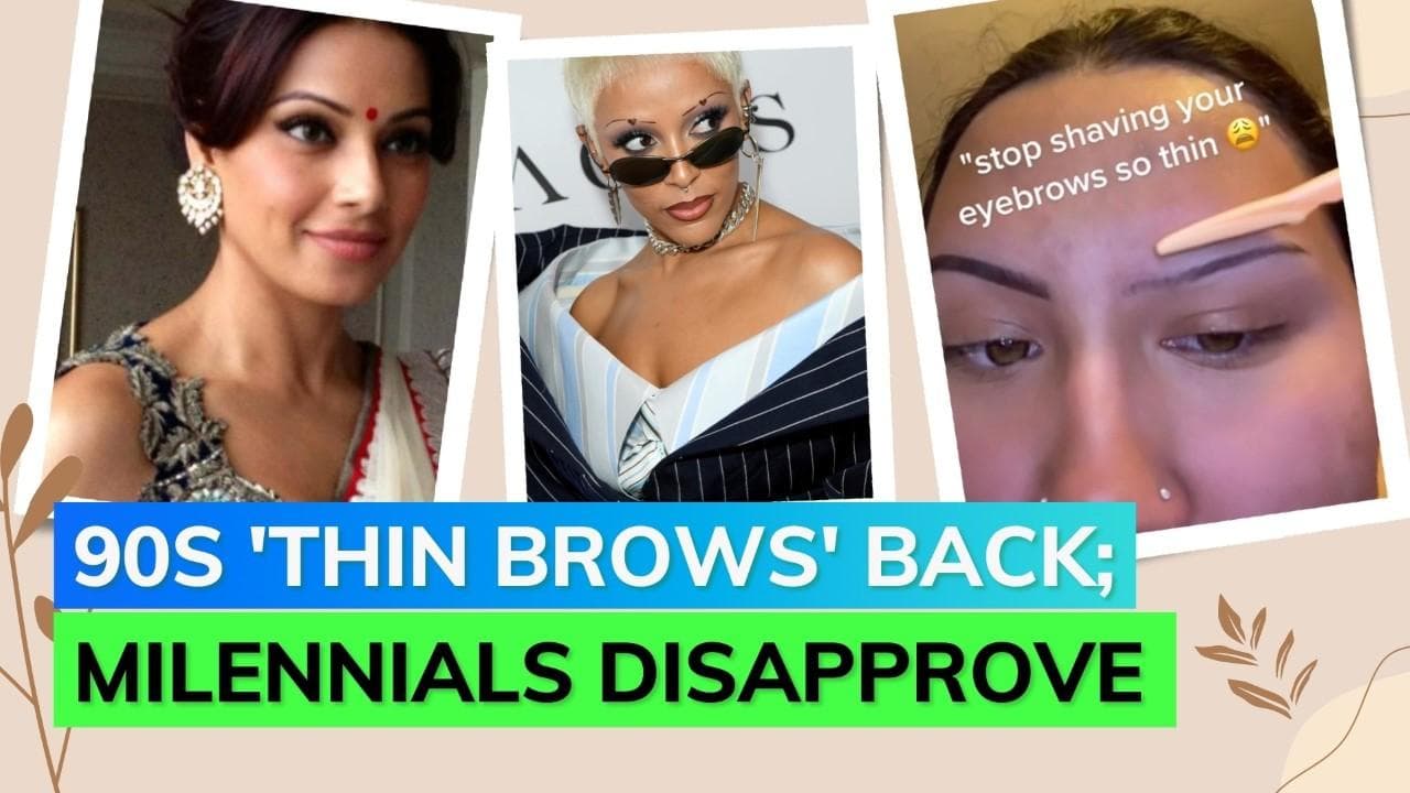 Are thin eyebrows marking their comeback? Millennials warn Gen Z about this 90s trend