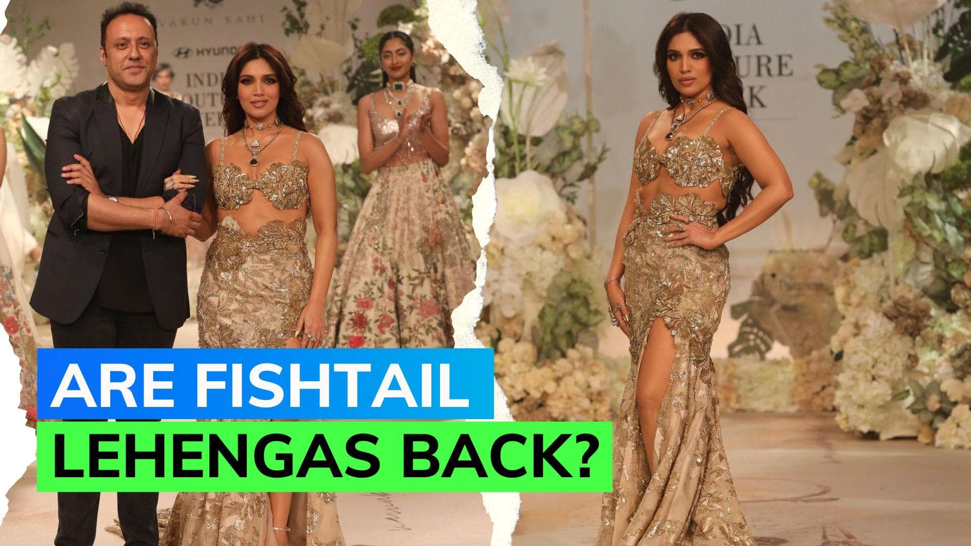 India Couture Week: Bhumi Pednekar walks for Varun Bahl show in fishtail lehenga