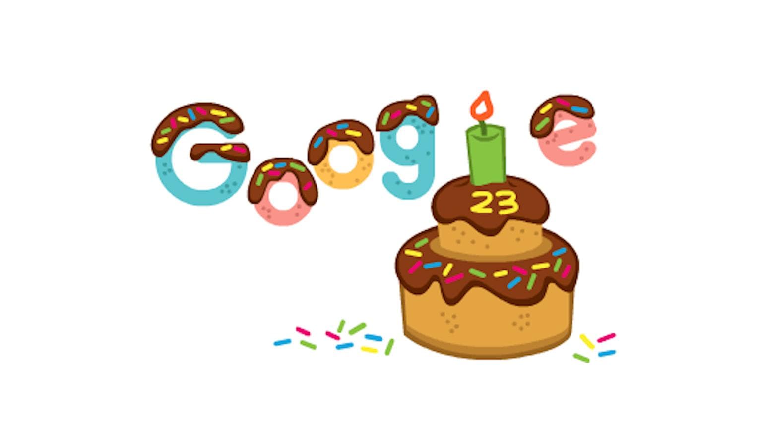 Google turns 23, celebrates with ‘birthday cake’ Google Doodle