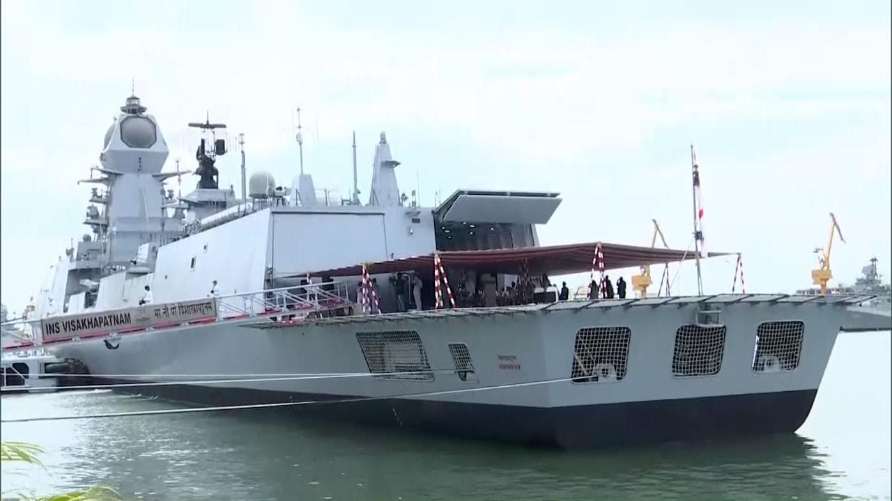 Big boost to Make in India initiative: Rajnath Singh commissions INS Visakhapatnam