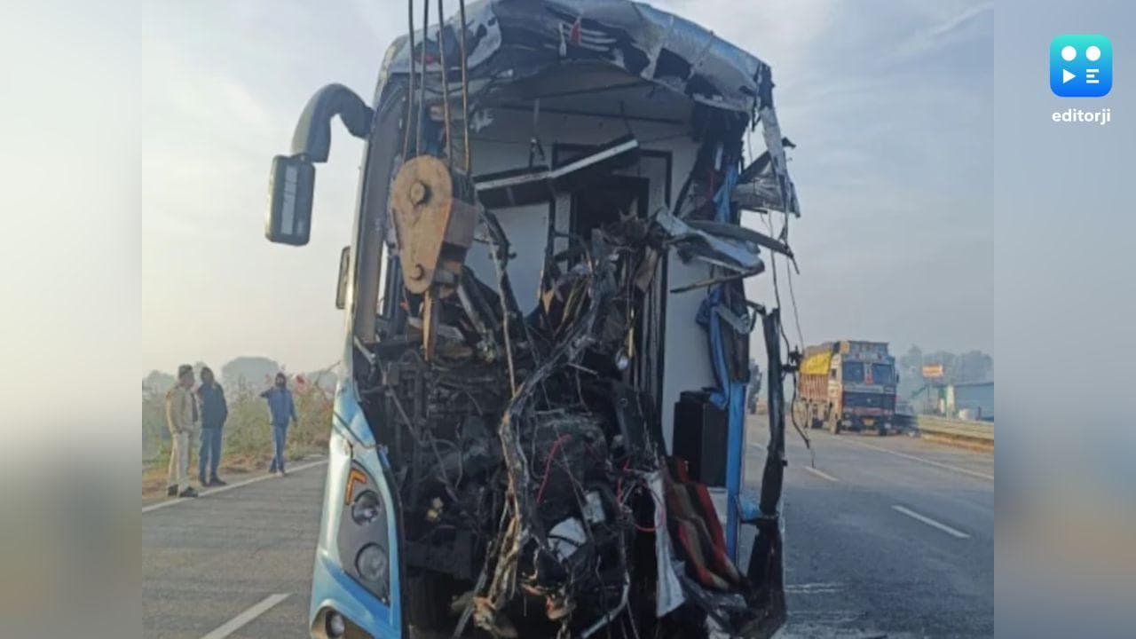 45 injured after bus rams into two trucks on Delhi-Mumbai Expressway in Rajasthan's Dausa