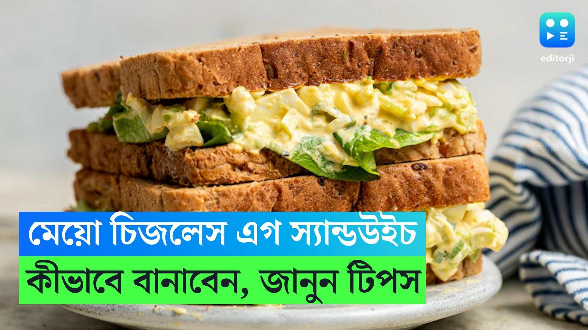 Cheeseless Egg Sandwich: সোমবার চটজলদি বানিয়ে ফেলুন, দুর্দান্ত হেলদি মেয়ো চিজলেস এগ স্যান্ডউইচ 
