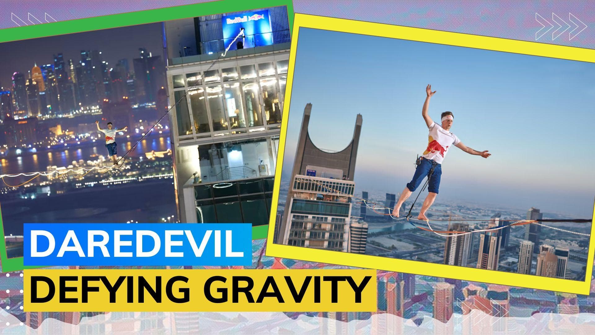 New World Record: Watch longest LED slackline walk by Jaan Roose in Qatar | Viral Video