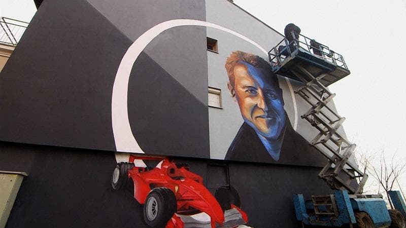 Tribute to Michael Schumacher! giant mural dedicated to F1 legend in Bosnia
