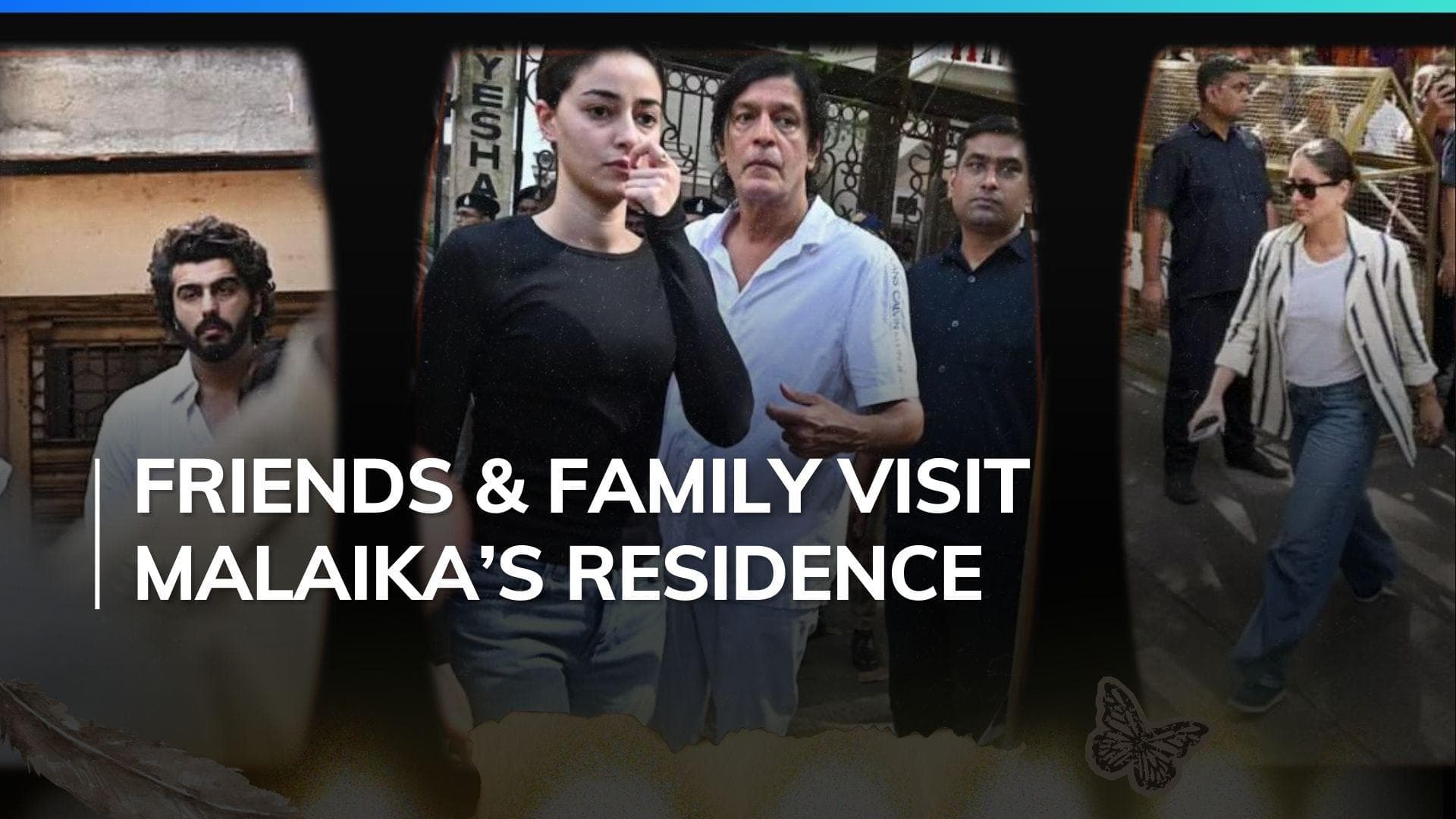 Arjun Kapoor, Kareena Kapoor Khan, Ananya Panday visit Malaika Arora after her father's suicide 