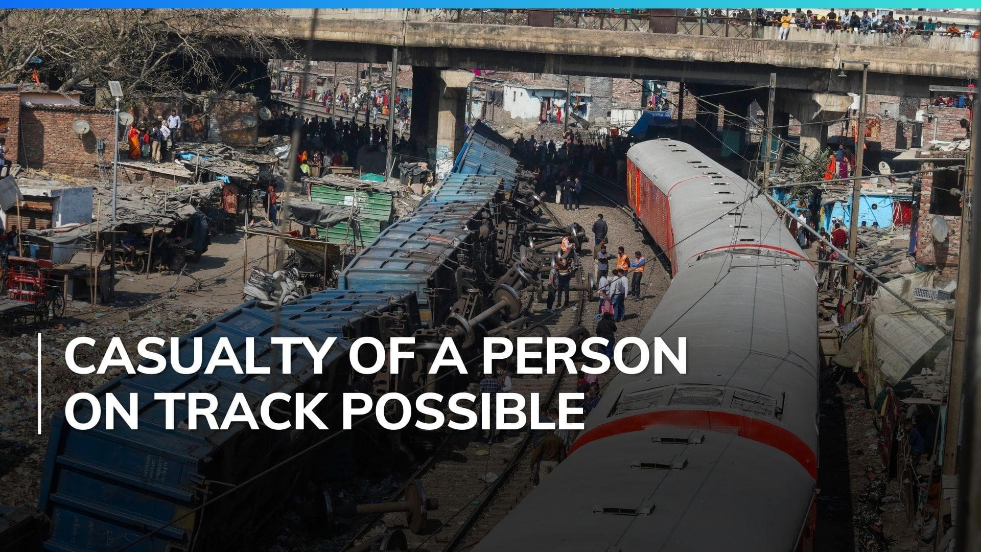 Goods train derails near Delhi's Sarai Rohilla railway station