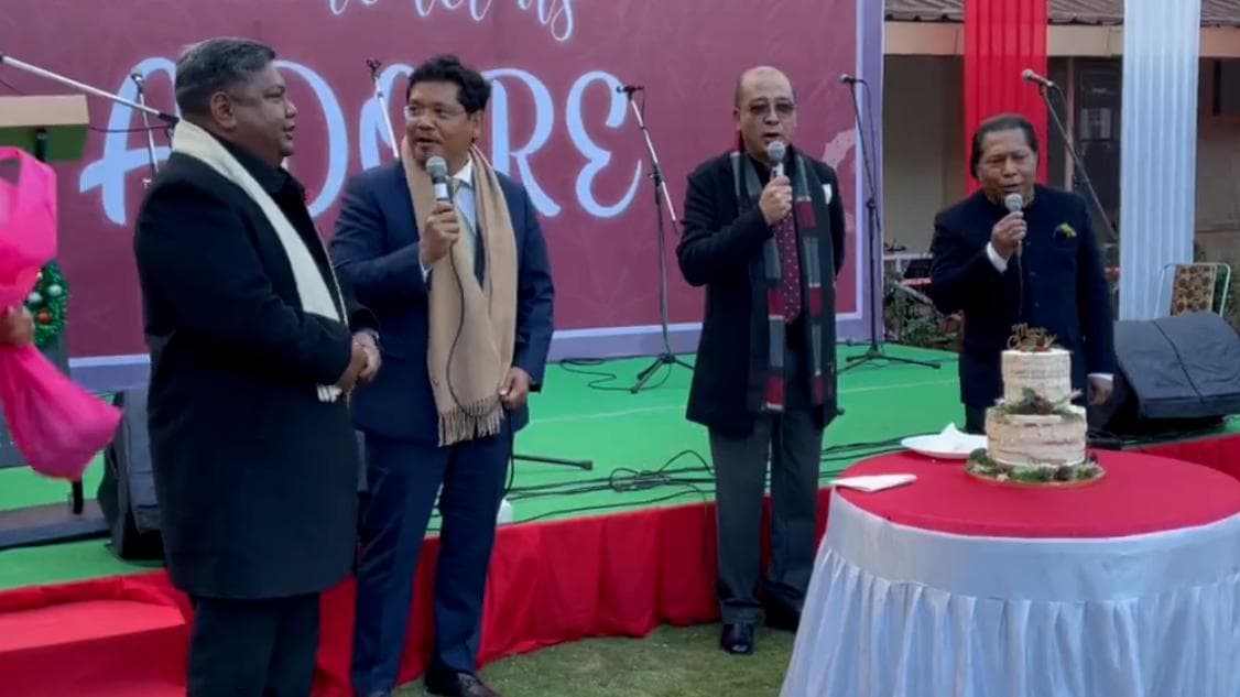 Watch: Meghalaya CM Conrad Sangma joins political rivals in singing Christmas carols