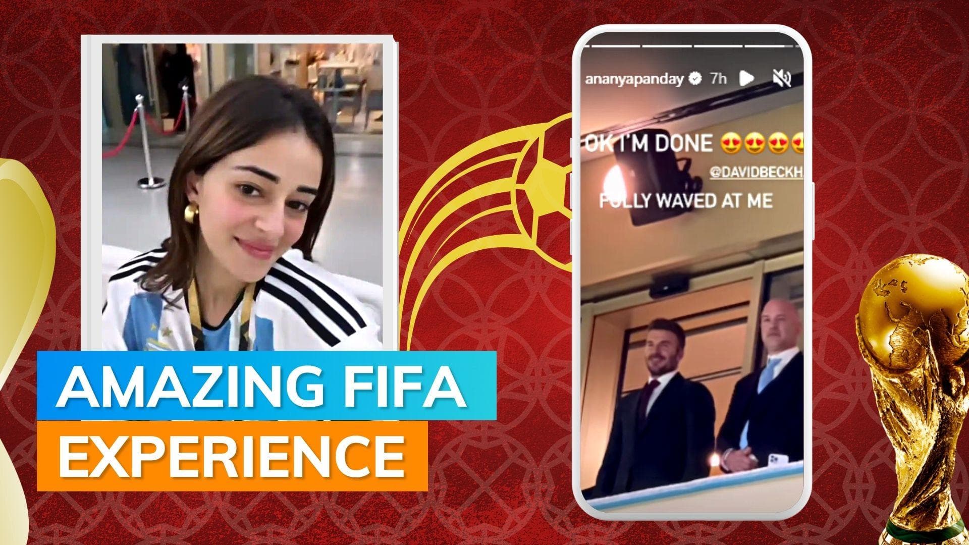 FIFA World Cup: Ananya Panday watches Argentina vs Croatia match in Qatar, shares pic of David Beckham 