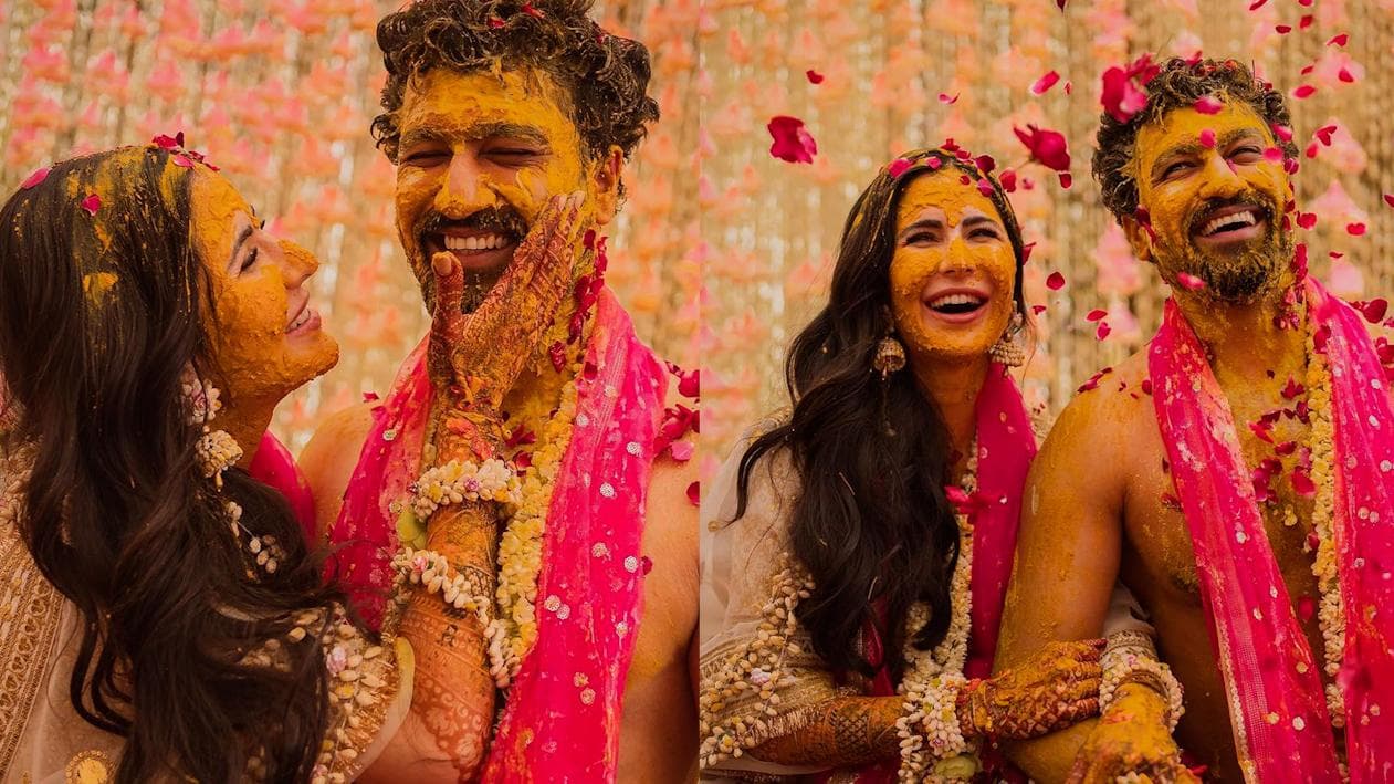 Vicky Kaushal and Katrina Kaif's haldi photos are out and looks like they had tons of fun!