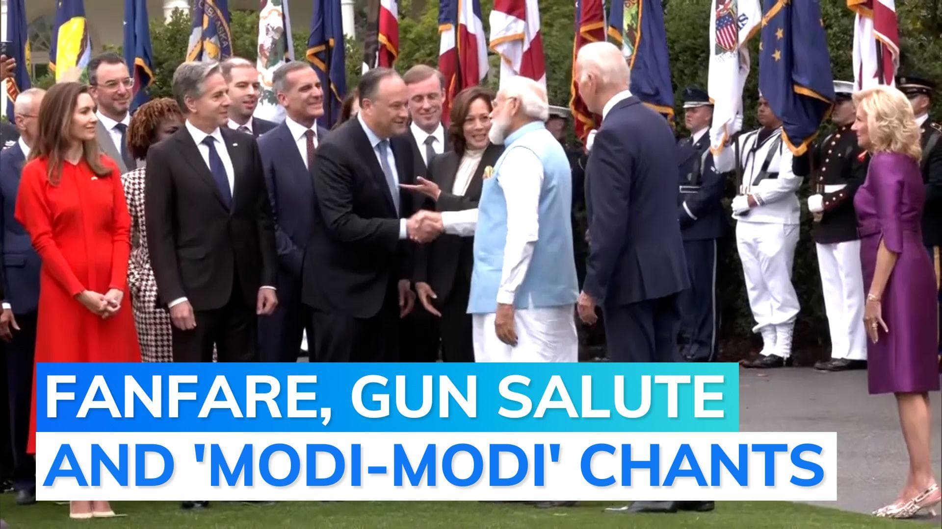 PM Modi receives grand ceremonial welcome at White House