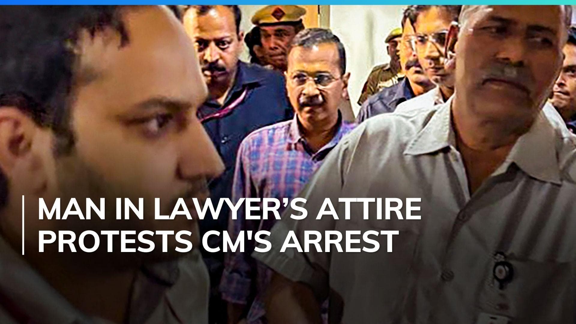 Man with liquor bottle detained outside court during Kejriwal's hearing