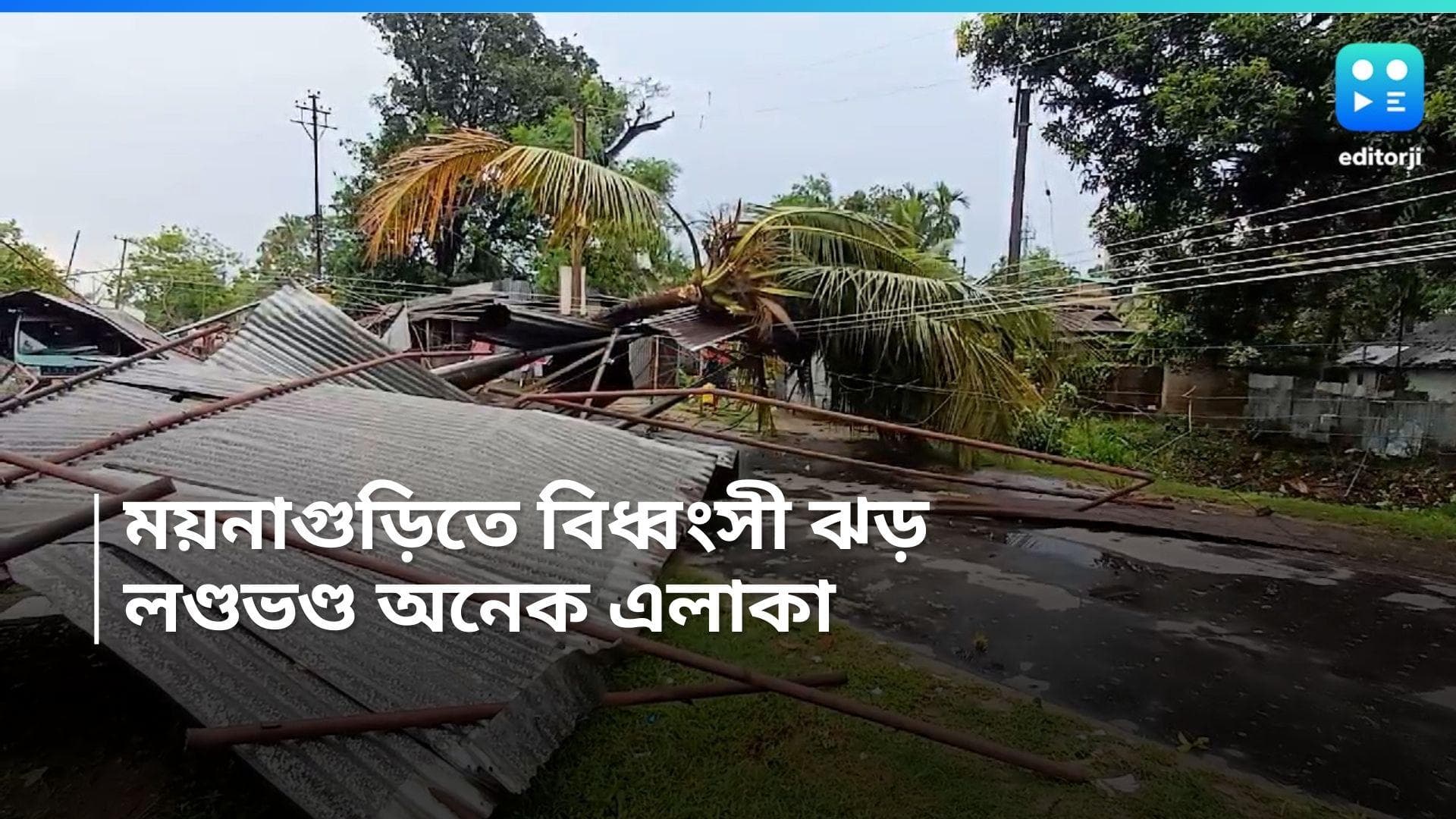 North Bengal Storm: ময়নাগুড়িতে ফের বিধ্বংসী ঝড়, প্রকোপ একাধিক এলাকায়
