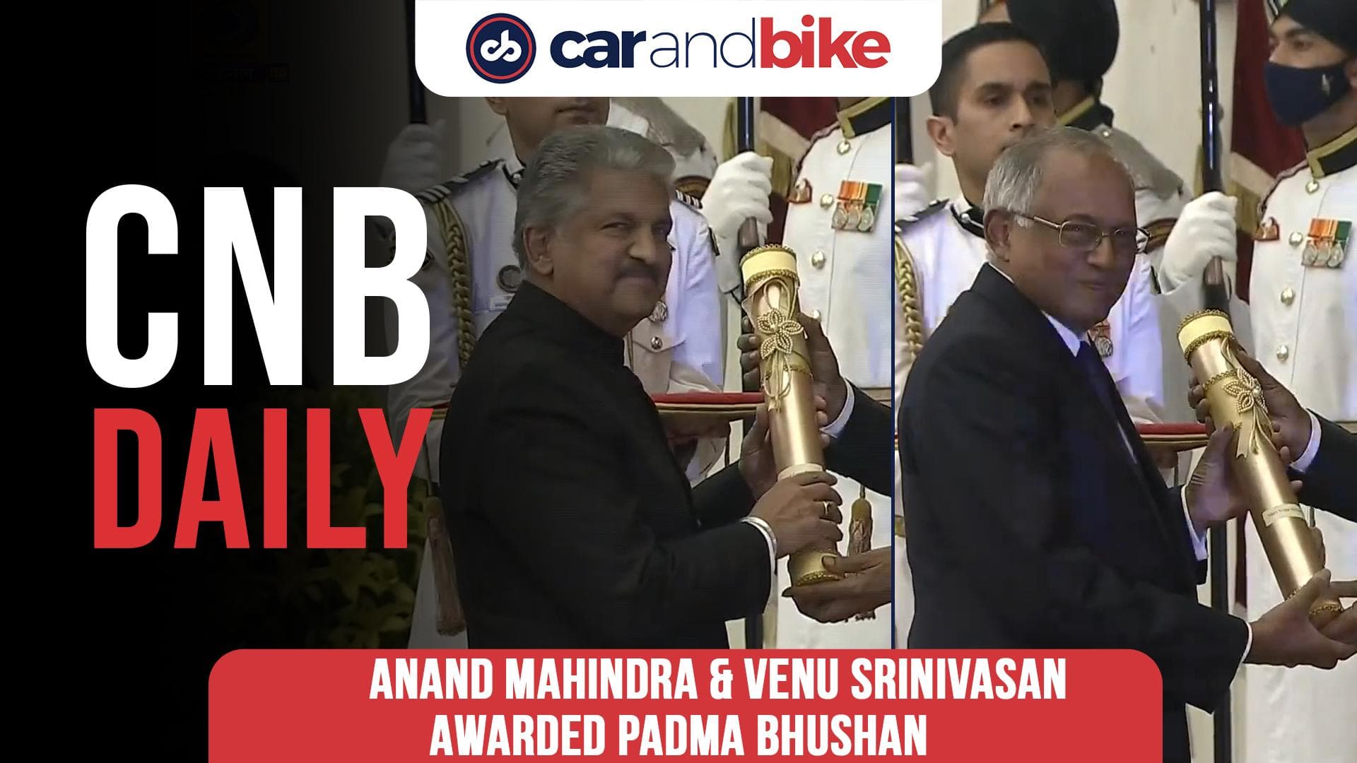 Anand Mahindra & Venu Srinivasan Receive The Padma Bhushan