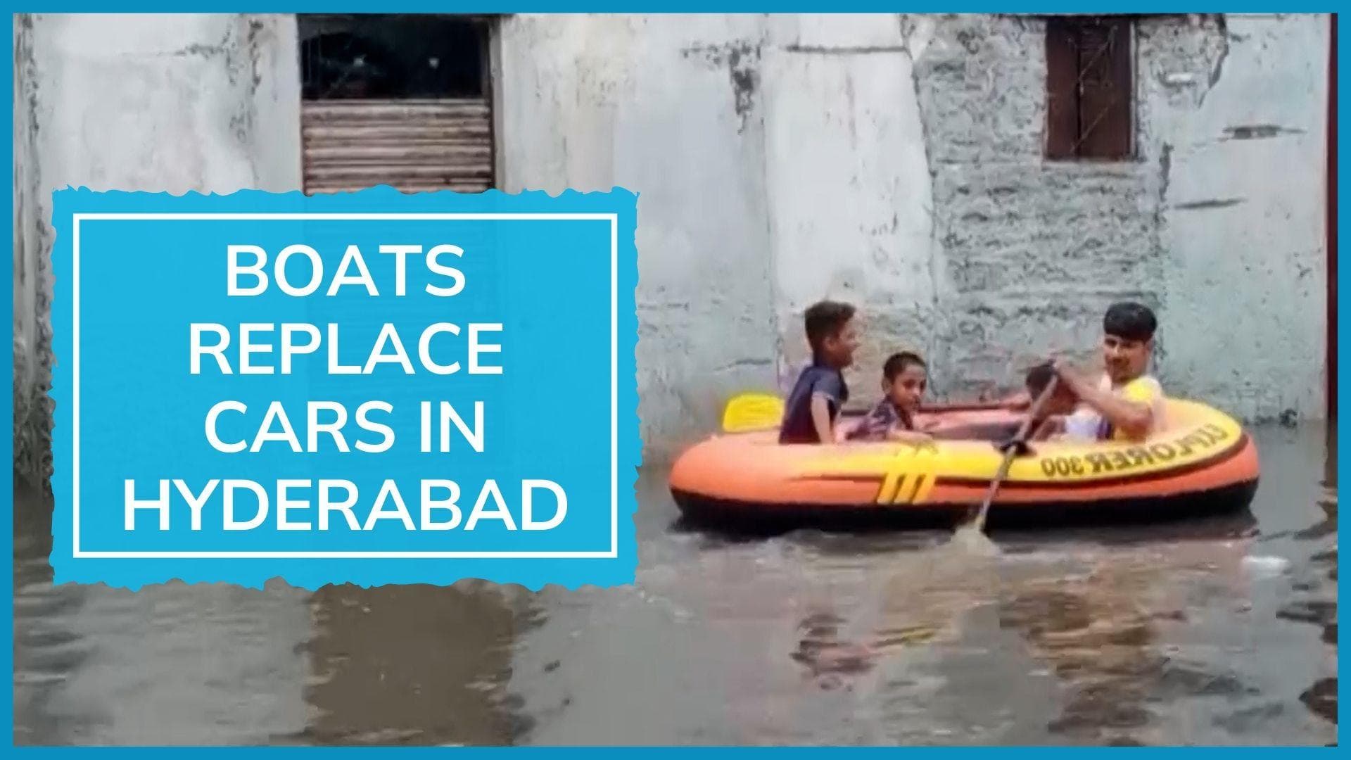 Hyderabad: boats on streets as heatwave is replaced by heavy rain, waterlogging | Telangana