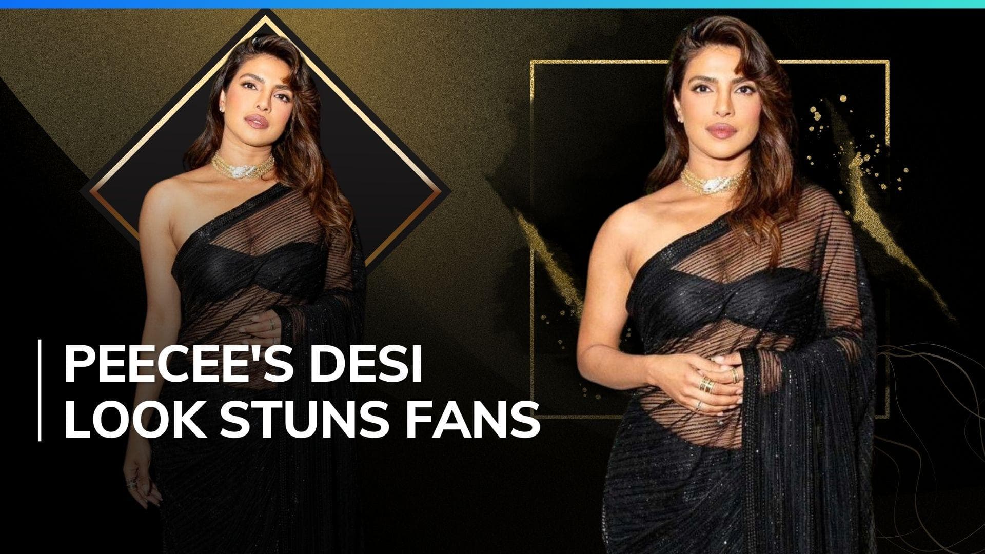 Priyanka Chopra stuns in see-through Sabyasachi saree in California, poses with designer at event