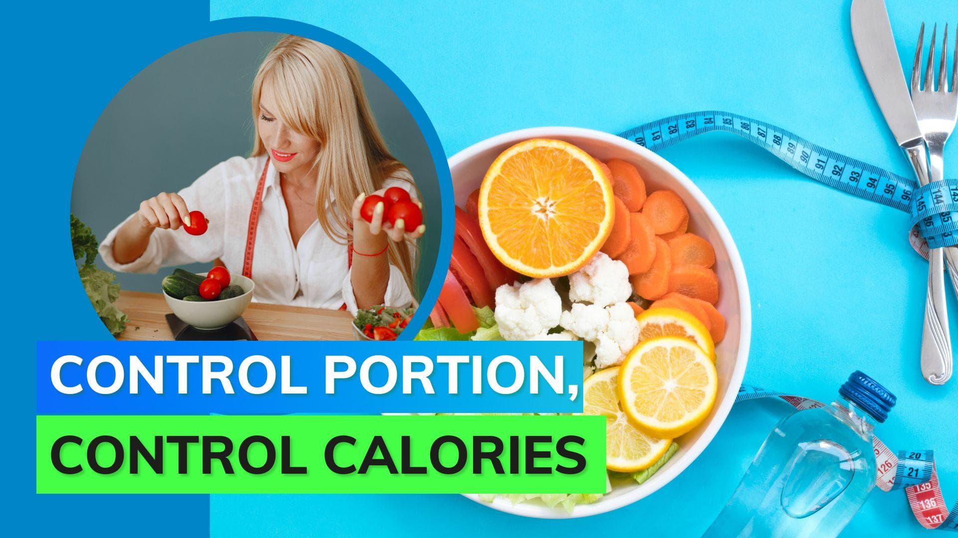 Try portion control to avoid over-eating. Here are a few tips you can try