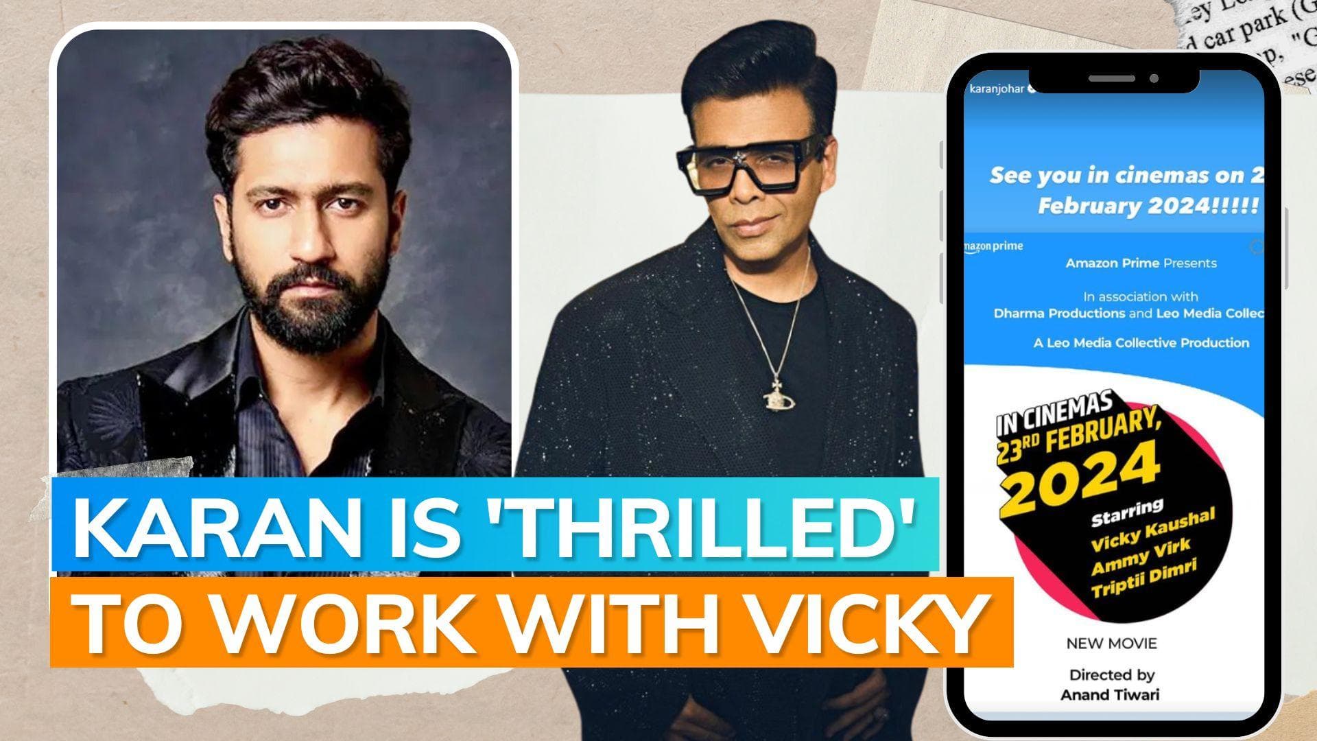 Karan Johar announces next project with Vicky Kaushal: ‘Film that is exceptionally close to my heart’