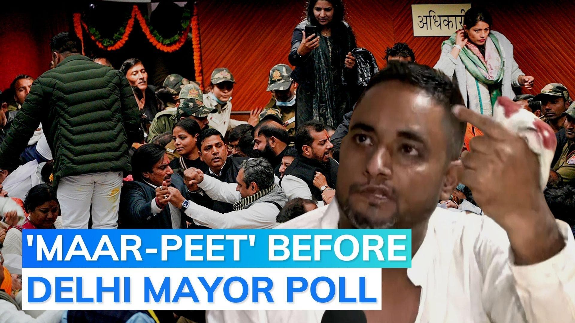 'BJP members hit me, glass cut my hand': AAP councillor on MCD chaos ahead of Delhi Mayor poll