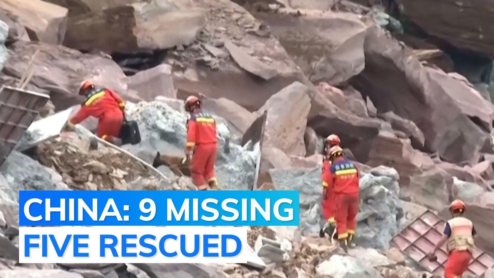 Nine missing in landslides due to heavy rains in China