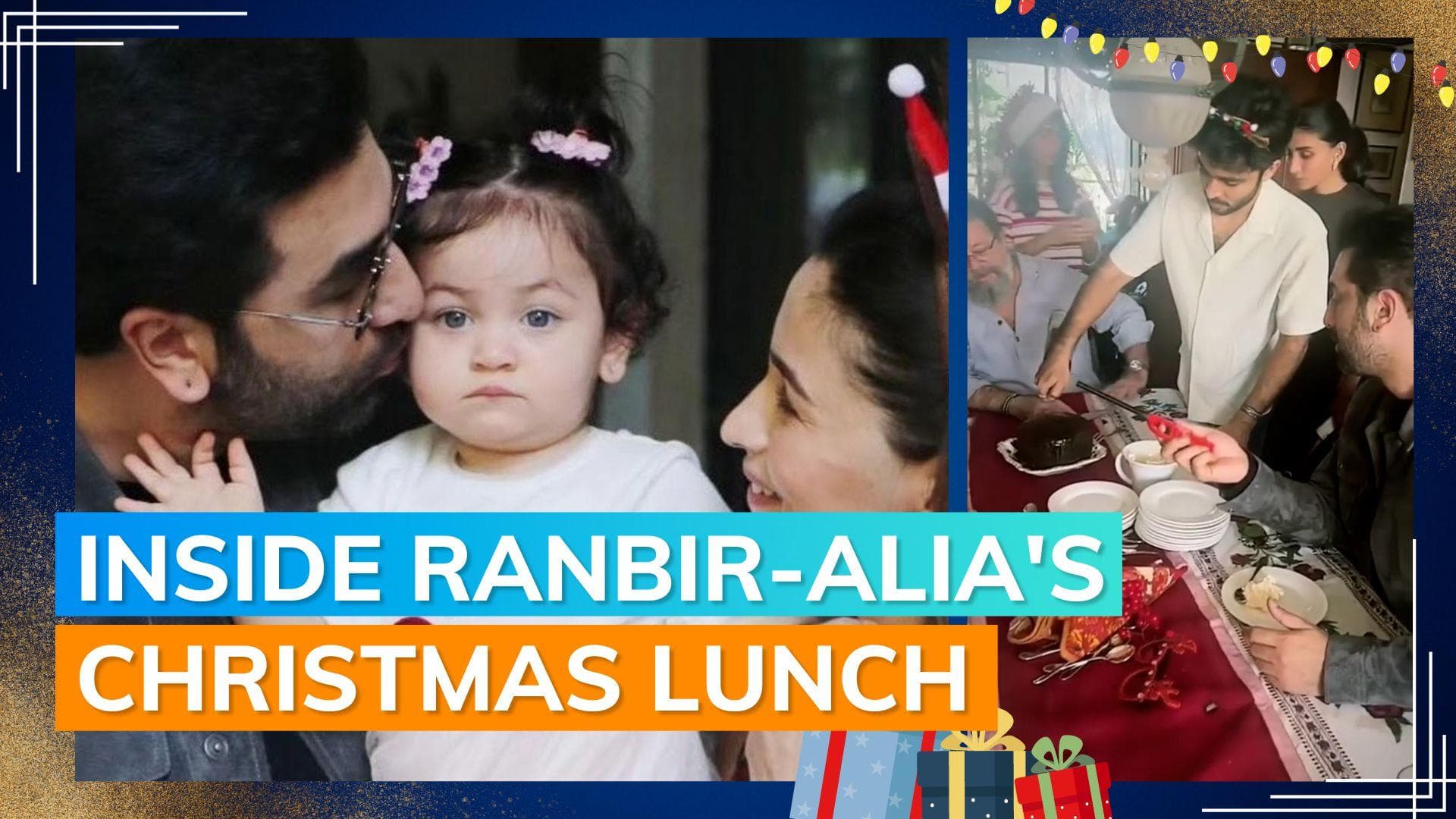 Christmas 2023: Ranbir Kapoor says 'Jai Mata Di' as he lights Christmas Cake with entire Kapoor clan