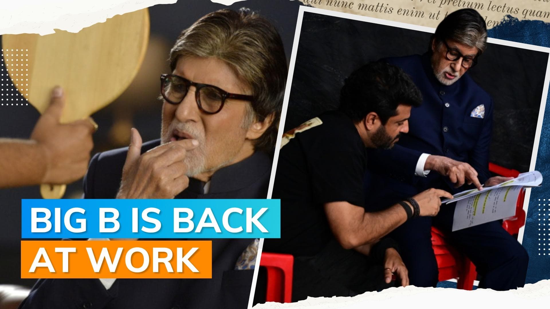Amitabh Bachchan resumes work after recovering from injury, see pictures