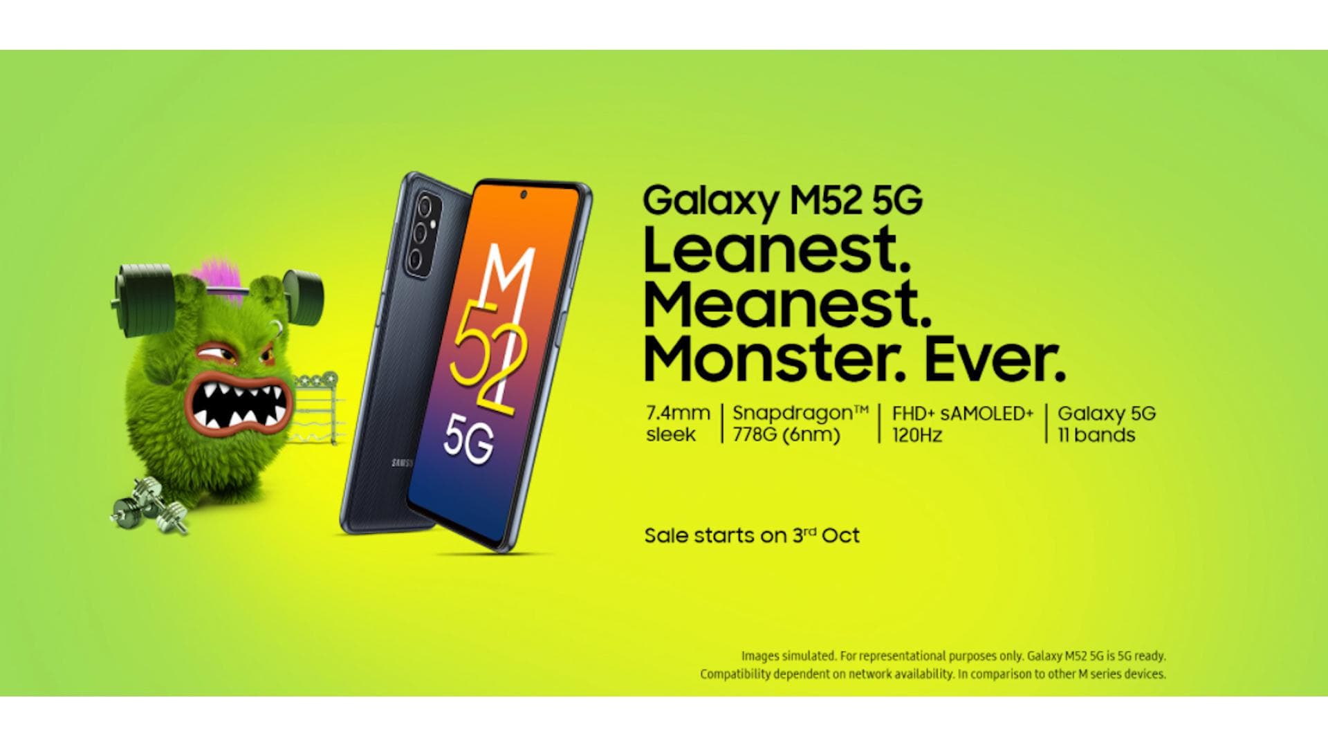 Samsung Galaxy M52 5G launched in India: check price, specs