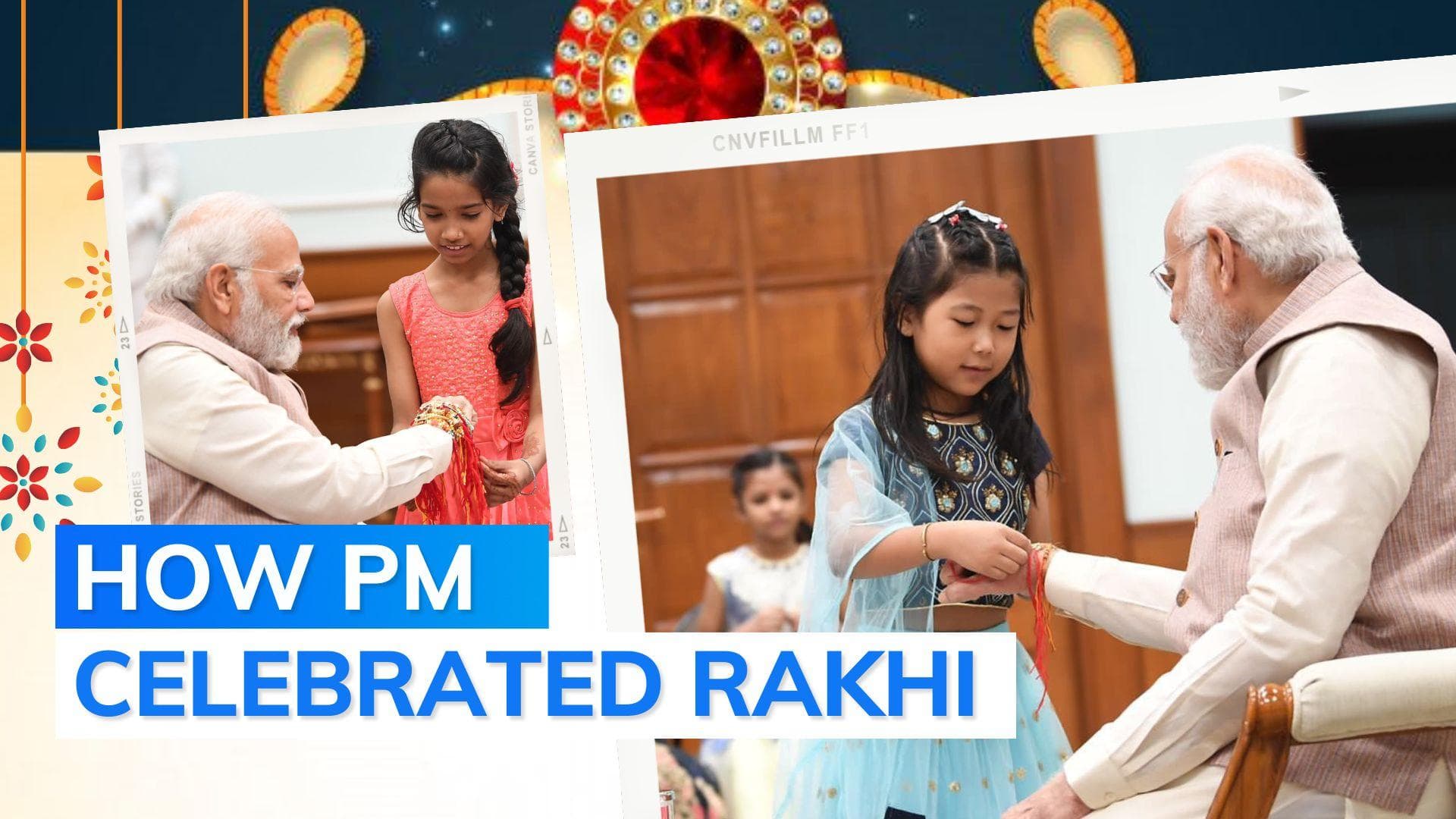 PM celebrates 'a special' Raksha Bandhan with staff's daughters